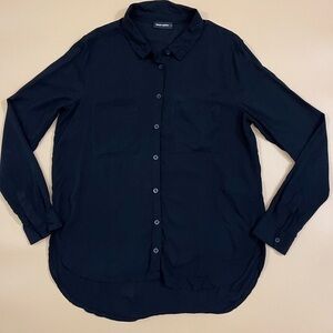 Tally Weijl Light Fabric Black Button-Down Shirt